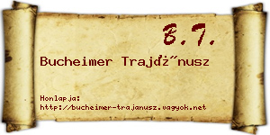 Bucheimer Trajánusz névjegykártya